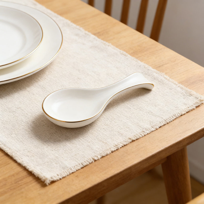 Porte-cuillère en céramique pour cuisinière, support d'ustensile durable et facile à nettoyer pour cuillères, louches et spatules, accessoire de cuisine ou cadeau