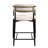 Jaramillo 36" Upholstered Counter Height Chair in Beige and Black (Set of 2)