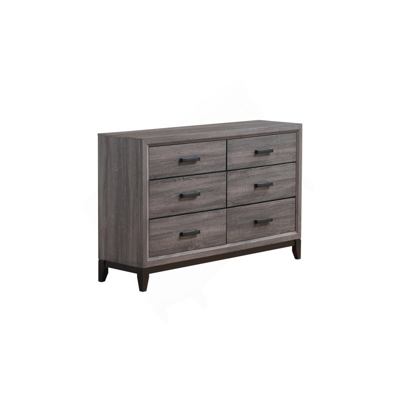 Ensemble de chambre avec grand lit 5 pièces Mirage Grey, Gris, Grand lit