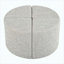 Table basse multifonctionnelle ovale avec rangement caché et 4 tabourets gigognes en tissu, ensemble de salon peu encombrant U-Can