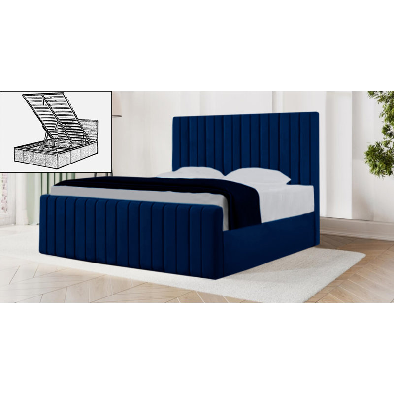 Sophia Storage Bed, Double (4'6), Blue