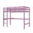 Twin Elevated Rubber Wood Loft Bed, Complete With Safety Guardrail, Integrated Desk, Ladder-1831519184