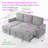 L-Shaped Combo Sofa Bed with Pullout Bed, Reversible Sofa Bed-111680632