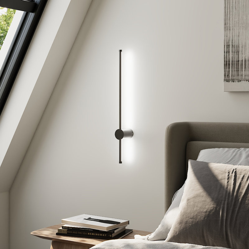 Wall Sconce, 372 Lumens, Black, 60cm H x 6cm W x 9.7cm D