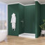 Base de bac de douche à seuil simple 48 po x 36 po en blanc avec ensemble de drain central et couvercle de drain inclus