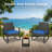 Ferlin 2-Person Outdoor Set – Wicker/Metal/Wood, Waterproof Cushions & UV-Resistant Frame-2017522844