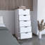Basilea 5 Drawers Tall Dresser, Pull Out System -White-1238094654