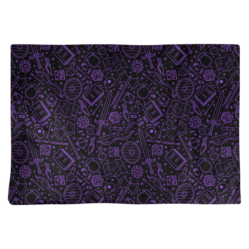 Napperon en coton 18 po Classic RPG, Mauve / blanc / noir