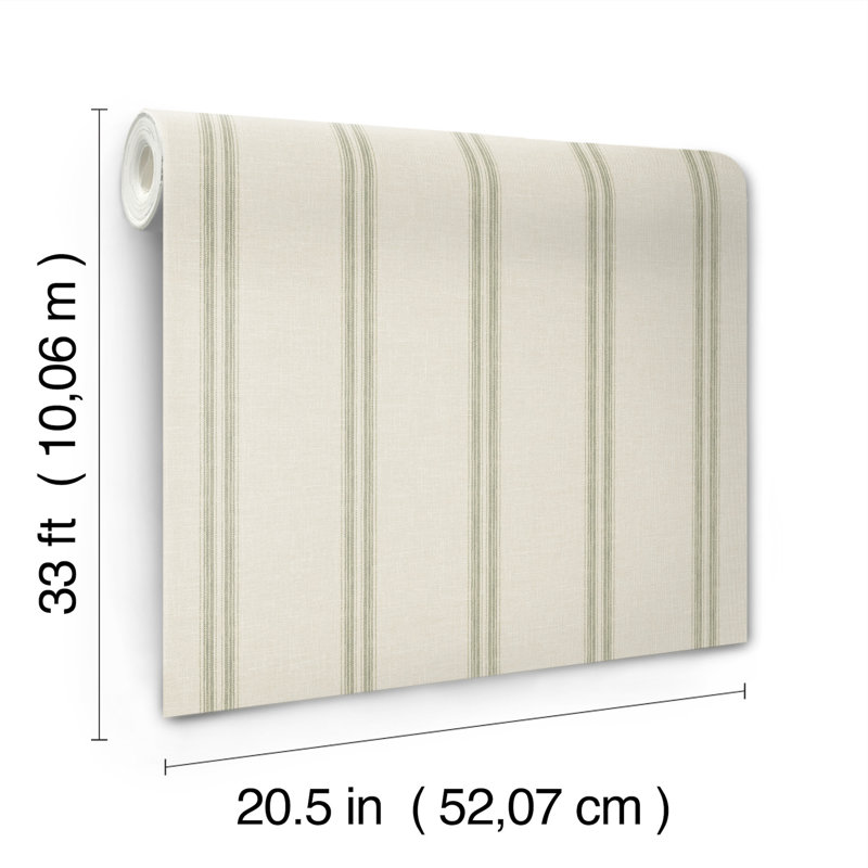 Johnny Green Stripes Wallpaper, Green