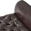 Banc de rangement moderne avec capitonnage à boutons et accoudoirs roulés sophistiqués, housse contemporaine de couleur unie -