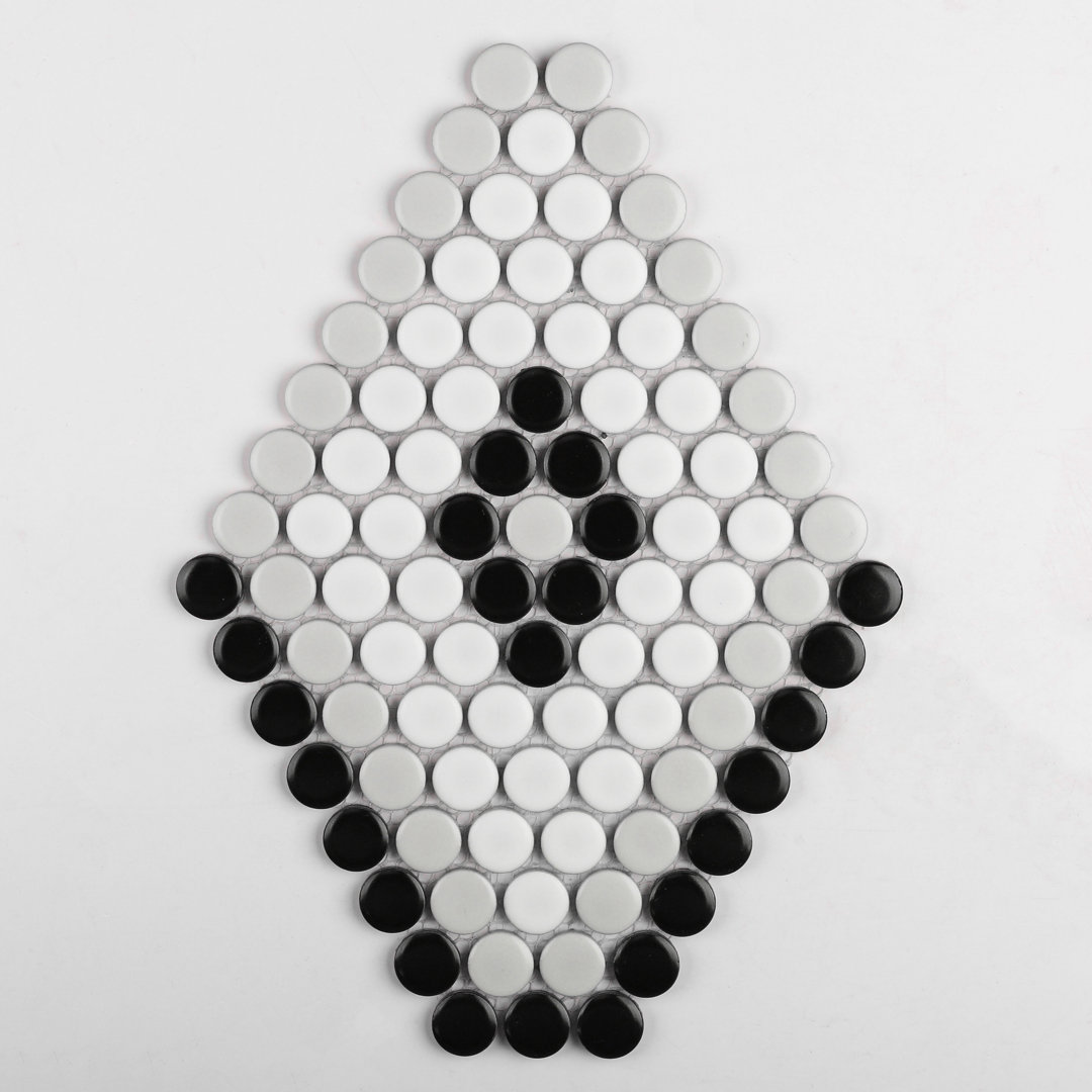 Perfection 1" x 1" Porcelain Penny Round Mosaic Wall & Floor Tile WS Tiles®