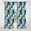 Rideau occultant en marbre bleu et blanc Oceanic Allure Marble I - 1 panneaux-107539329