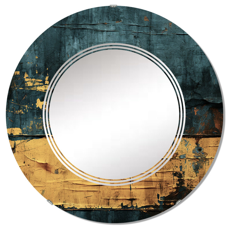 Kiuchi - Miroir mural moderne rond, 32 po x 32 po