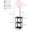 Lampe de table 58 po avec tablettes carrées et tablettes latérales 58,14 po