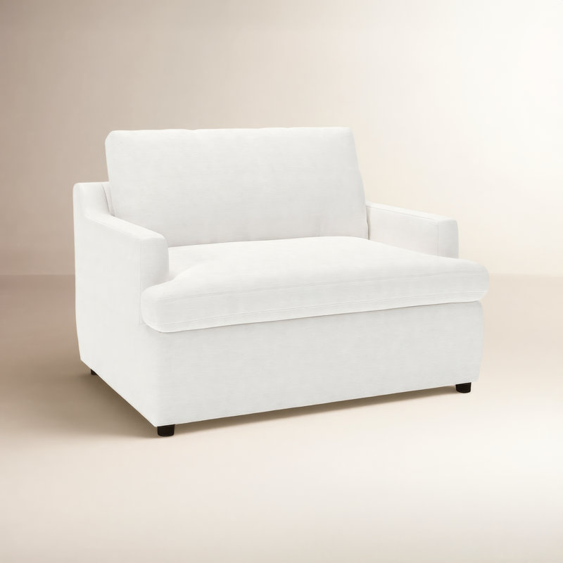 Chaise et demi Essex, Chenille Crypton® neige Nomad