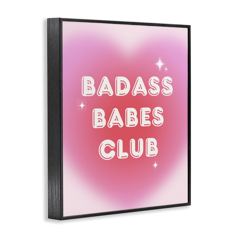  Art giclée Bad * ss Babes Club par House of Lulu, H 20 po x l 16 po, Giclée encadrée noir minuit