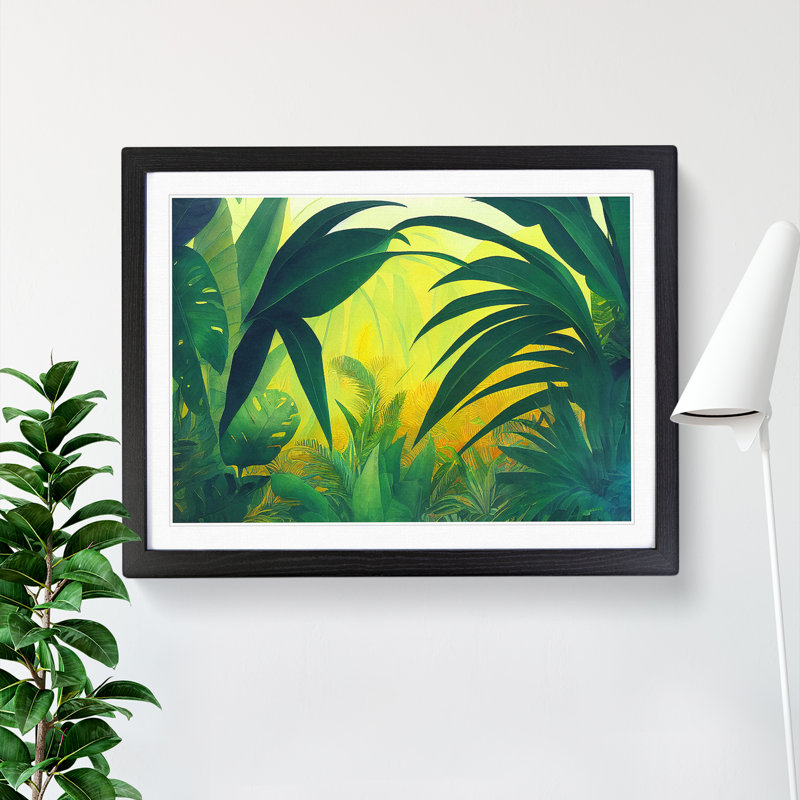 Jungle Vol.1 - Single Picture Frame Painting, Black, 34cm H x 46cm W x 2cm D
