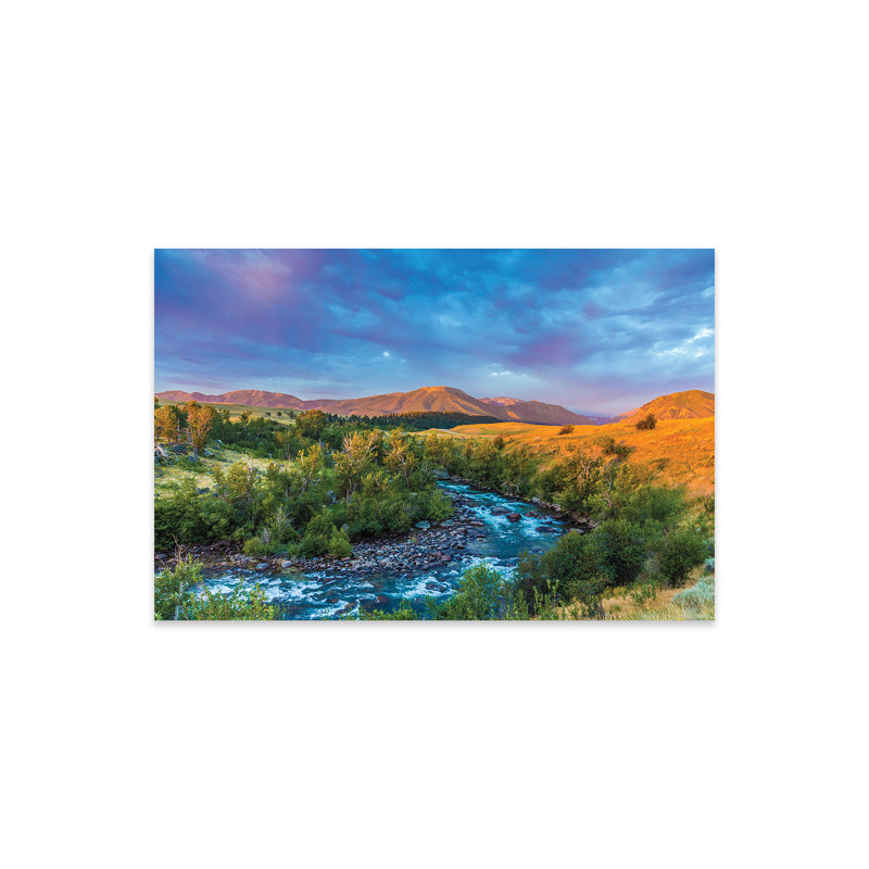 Stillwater River Montana - impression, Acrylique, H 16 po x l 24 po x P 0,25 po