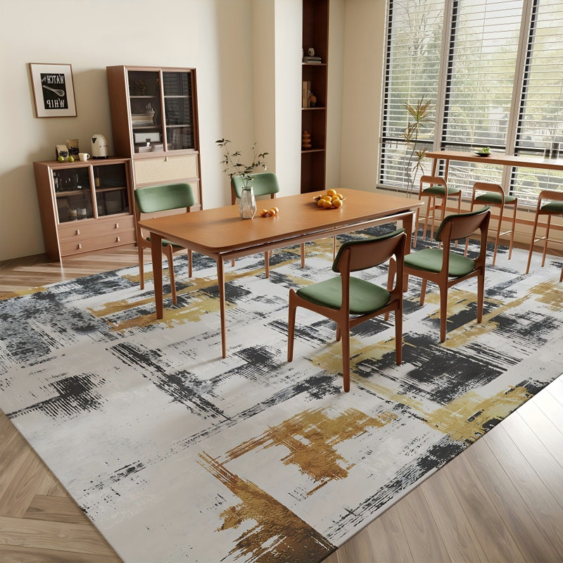 Devnew Solid Colour Machine Printed Area Rug, Rectangle 160 x 230 cm