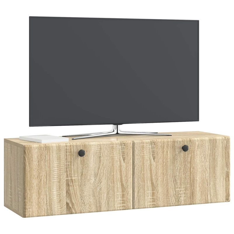 Unfinished TV Stand, Sonoma Oak, 30cm H x 98cm L x 31cm W