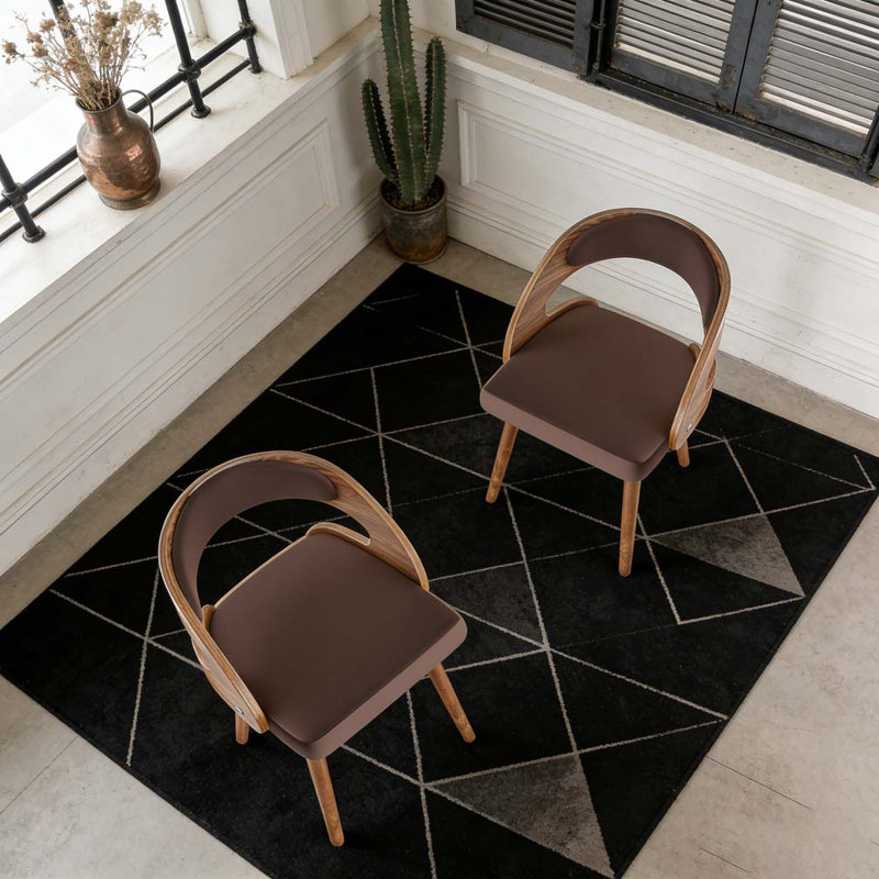 Ensemble de chaises de salle à manger en bois, Marron foncé