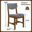 Chaises d'appoint rustiques en noyer, bois massif avec coussins gris pour des espaces polyvalents