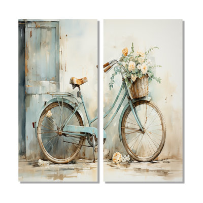 Bicycle Tranquil Pedaling V - Transportation Bicycle Art Prints On Canvas