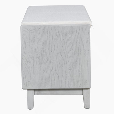 Banc de rangement en rotin avec rangement Boho