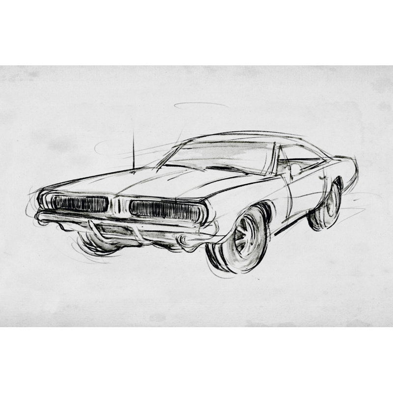«Classic Car S croeuil IV» par Annie Warren, reproduction d'art sur toile tendue, H 12 po x l 18 po
