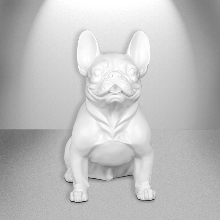 Deko Werbe Figur französische Bulldogge weiß online kaufen