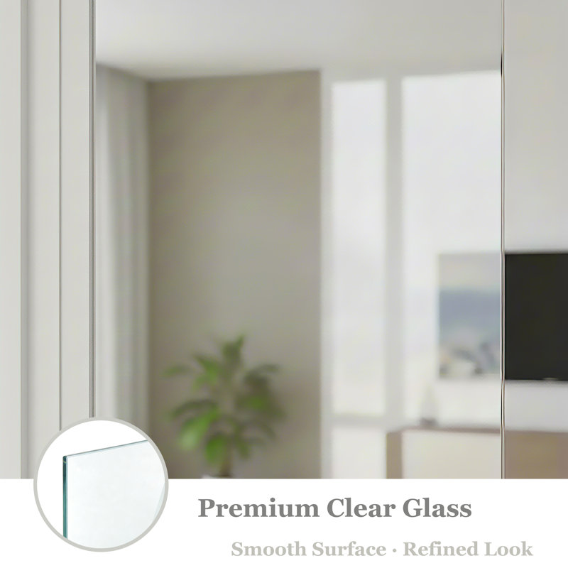2 MDF Interior Slab Doors With Aluminium Hardware Bypass Sliding Door White 10-Lite Clear Glass Modern French Design