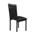 Ensemble de bureau et de chaises en cuir artificiel avec accoudoirs en métal noir 2 pièces, petit mobilier, bureau à domicile