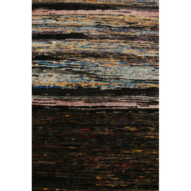 Textural Handmade Kilim Silk Area Rug
