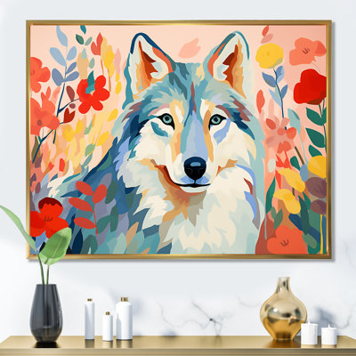 Impressionniste impressionnant loup coloré II - loup, art mural