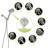 8 Shower Head - 4.7" With Massage, Spray And Jet Modes, 59" Hose Soothing Experience Adjustable In Gel Nozzle, Superior Showering-115814074