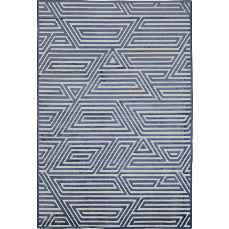Tapis bleu Orbit 5 x 8
