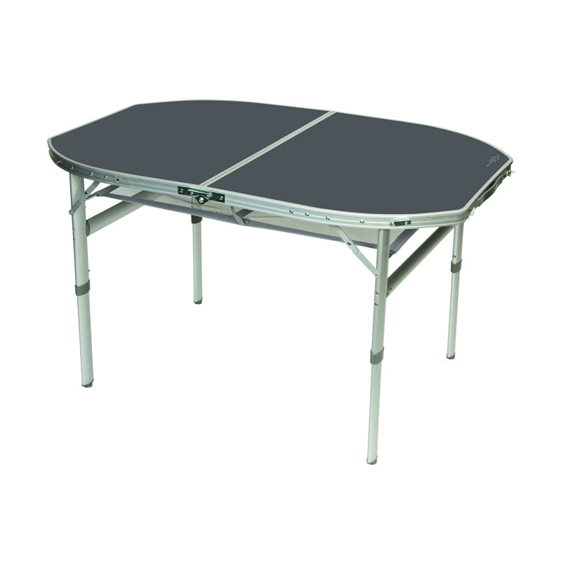 East Boothbay Oval Wood Metal Folding Outdoor Camping Table , 120cm cm W 80cm cm D