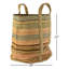 Ensemble de 3 paniers de rangement Kalalou en jute tissé multicolore