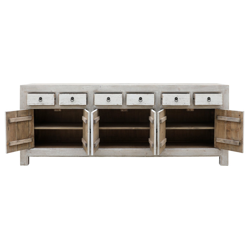 Shandong Ming 90.55'' W Solid Wood Buffet