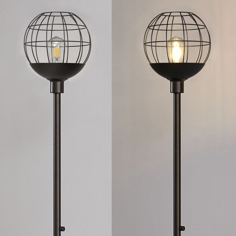 Cleothis 71'' Torchiere Floor Lamp, Black
