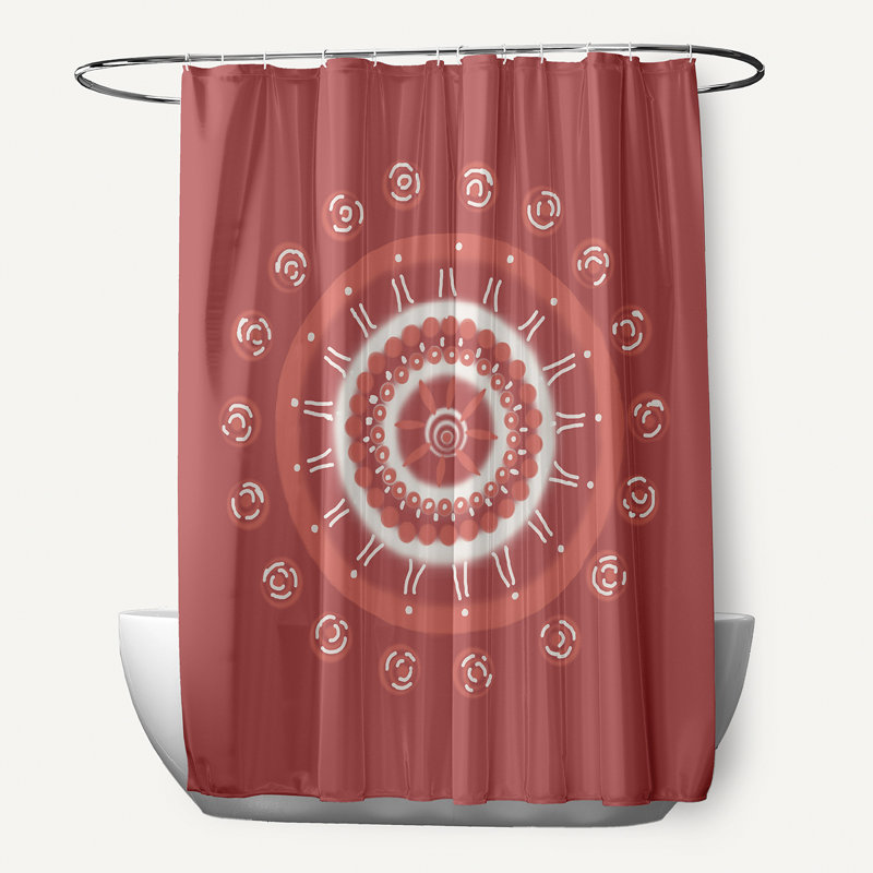 Rideau de douche Yancy, Corail