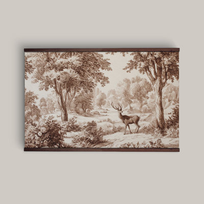 «Rustic Woodland Deer», art mural tapisserie