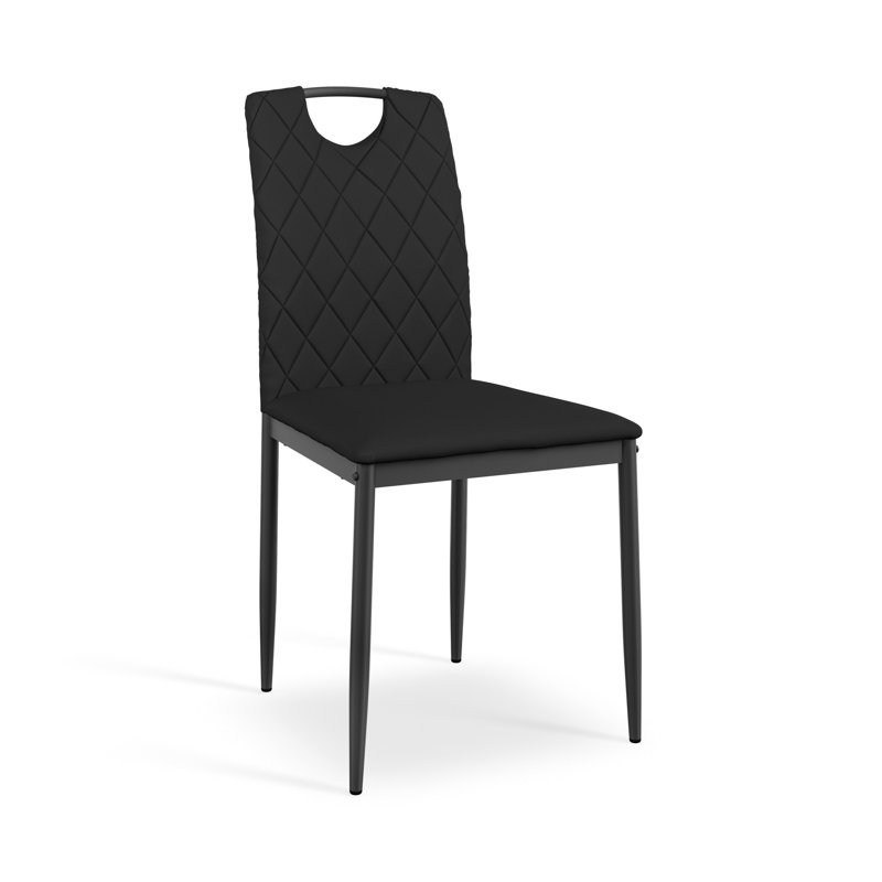 Marhill 18.1cm H Upholstered Side Chair, Chrome, Grey Velvet, 6