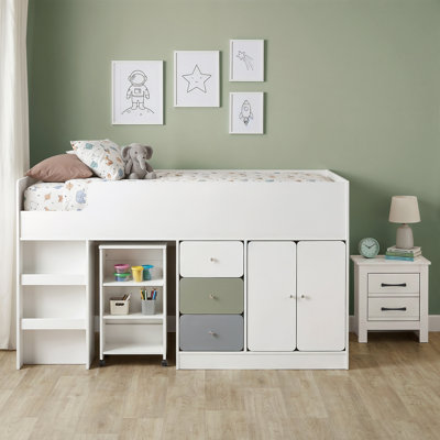 Tareq Kids Midsleeper Bed With Matching Bedside Table Bedroom Set