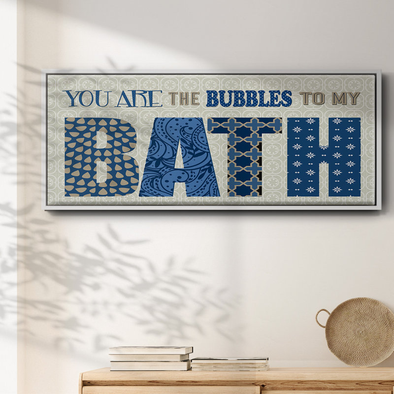 Bath Bubbles - Toile encadrée, H 8 po x l 20 po