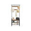 Coat Rack, Coat Stand with Shoe Storage Bench, 4-in-1 Design, with 9 Removable Hooks, a Clothes Rail, 34 x 72 x 183 cm, Industrial, and Black-1728233410