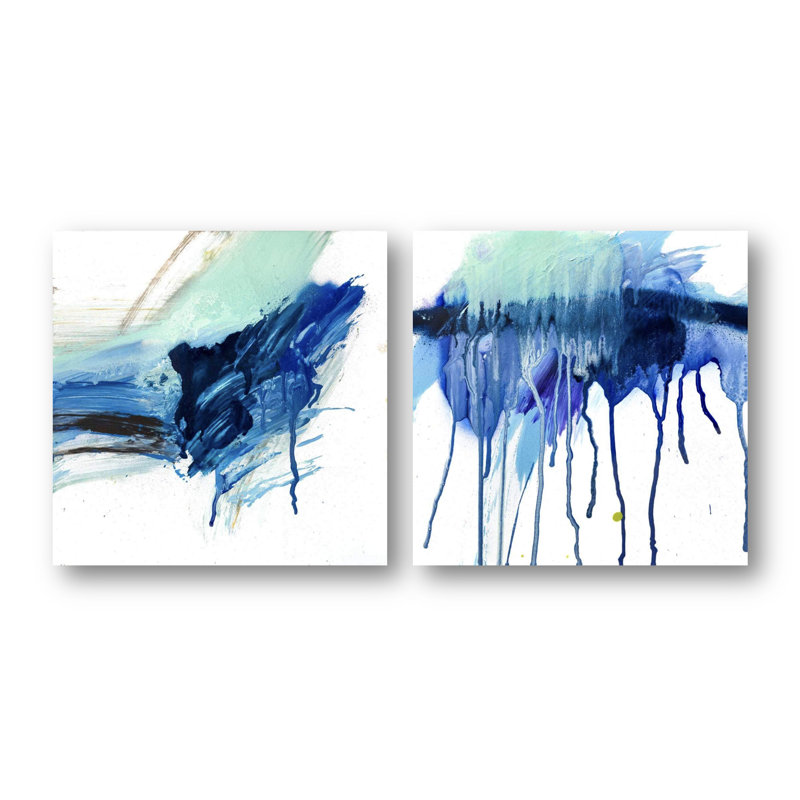 Mineral Series 2 Set I by John Beard - Artist Enhanced Canvas Print, Black Floater Framed, 12" H x 12" W x 3" D