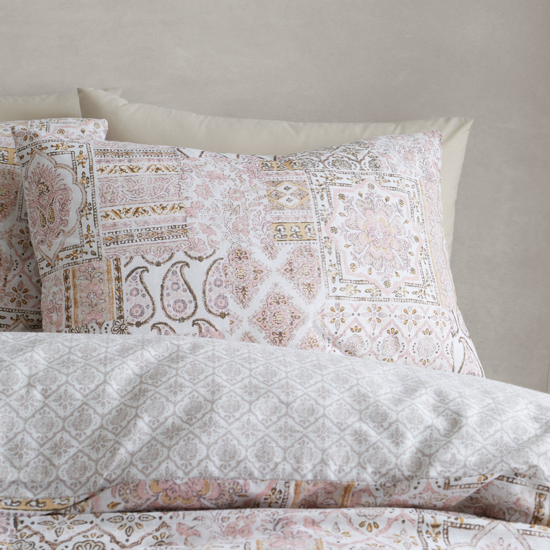 Iniko Cotton Duvet Set, Single Duvet Cover + 1 Standard Pillowcas