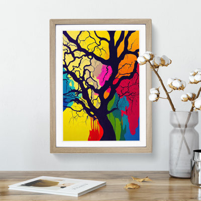 A Colourful Abstract Tree No.2 - Framed Print
