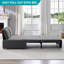 Canapé-lit convertible 44 po avec tissu en lin et capacité de 300 lb-470066816
